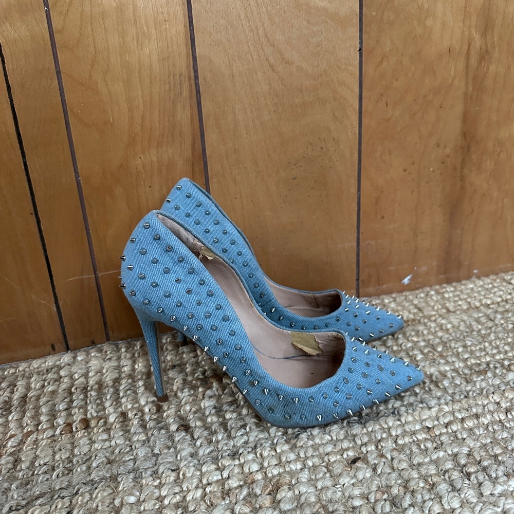 Steve Madden Studded Denim Heels